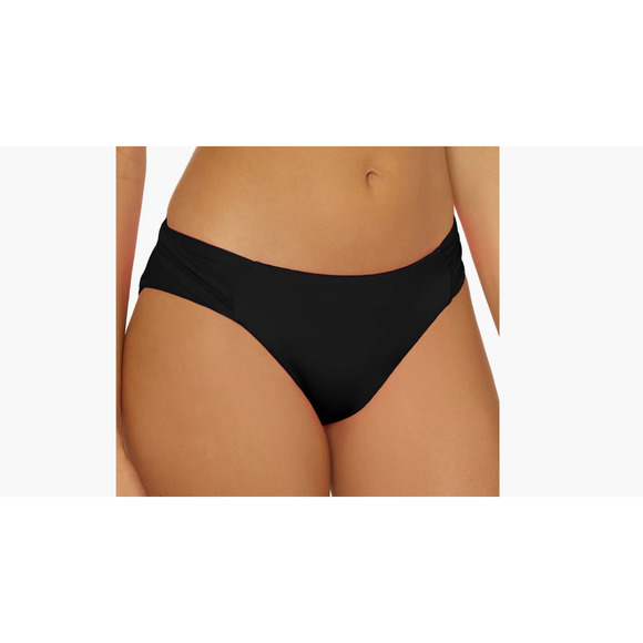 Trina Turk Monaco Side Tab Hipster Bikini Bottoms Black Size 6 - Picture 1 of 3